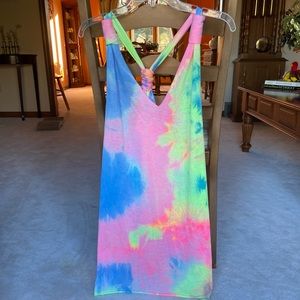 NEW Amazon Tie Dye dress/bathing suit cover ups medium